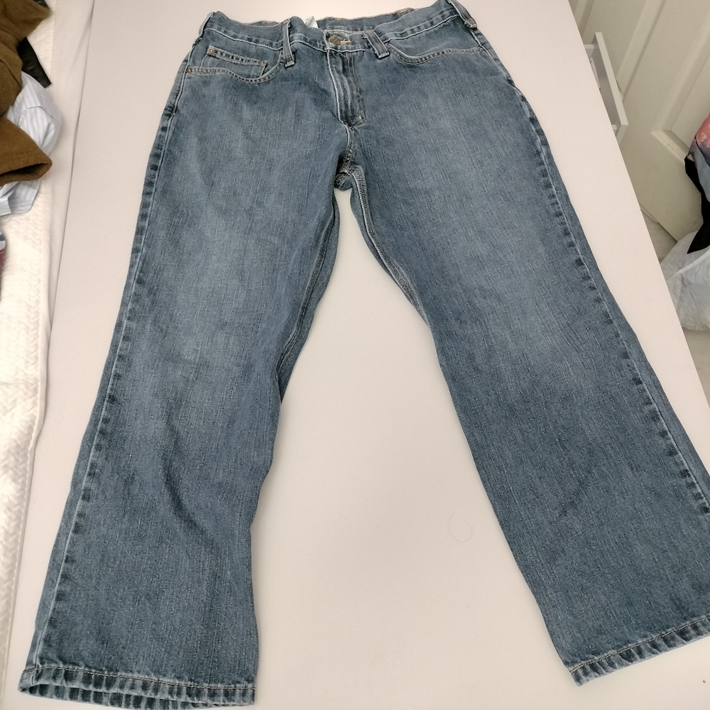Carhartt Jeans Mens Size 34 Blue Denim Jeans Carhartt Relaxed Fit